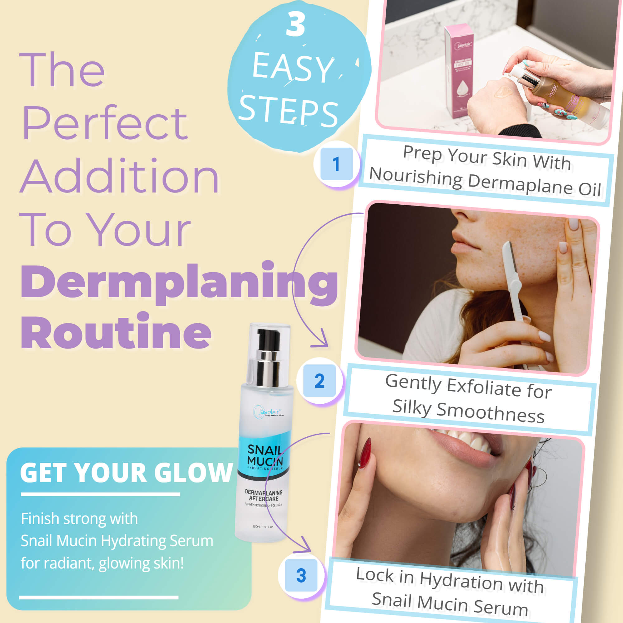 Full jasclair dermaplaning routine